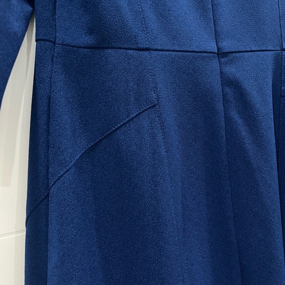 Ann Taylor Royal Blue Long Sleeve Flounce-Hem Dress - Picture 3 of 4